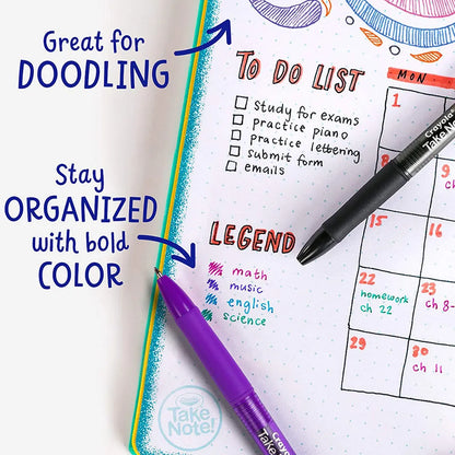Crayola Take Note! Washable Gel Pens – 14 Pcs