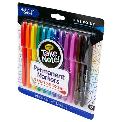 Crayola Water Based Permanent Markers – 12 Pcs