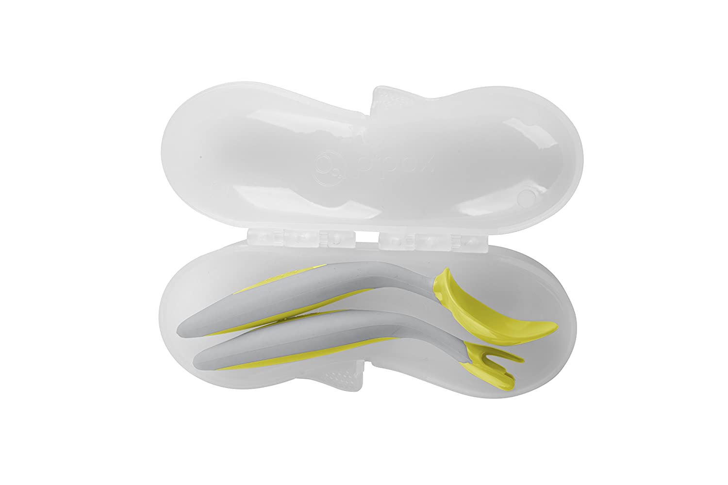 b.box Toddler Easy Grip Cutlery Set with Case - Lemon Sherbet.