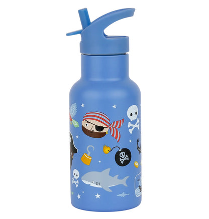 A Little Lovely Company Double Wall Insulated Water Bottle (350ml, Pirates)