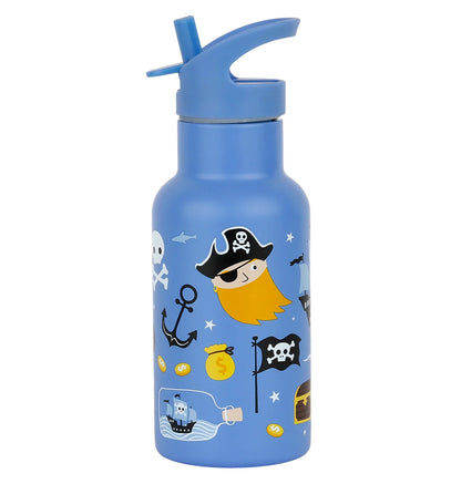A Little Lovely Company Double Wall Insulated Water Bottle (350ml, Pirates)