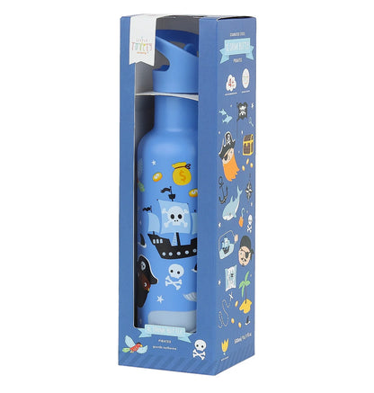 A Little Lovely Company Double Wall Insulated Water Bottle (350ml, Pirates)