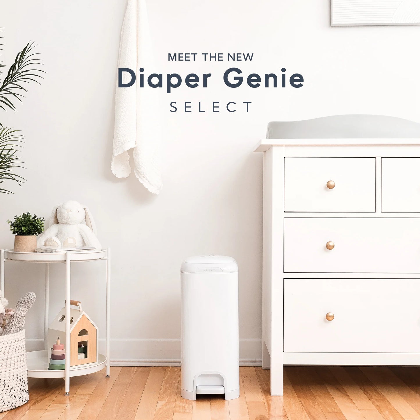 Diaper Genie Select Odor Lock Stainless Steel (Pail White)