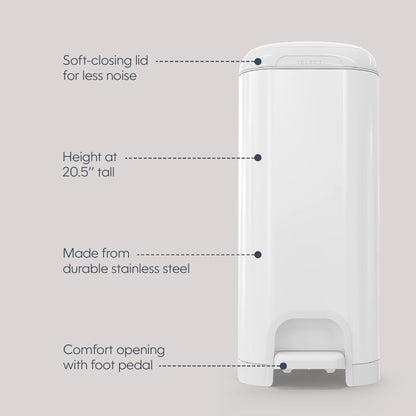 Diaper Genie Select Odor Lock Stainless Steel (Pail White)