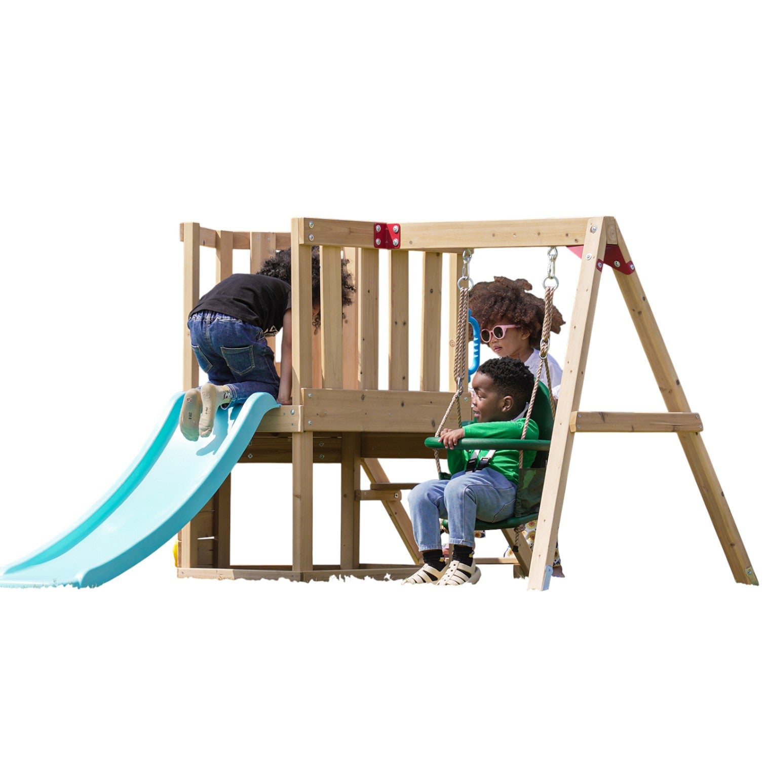 Dynamic Sports Arabian Fox Wooden Swing Set