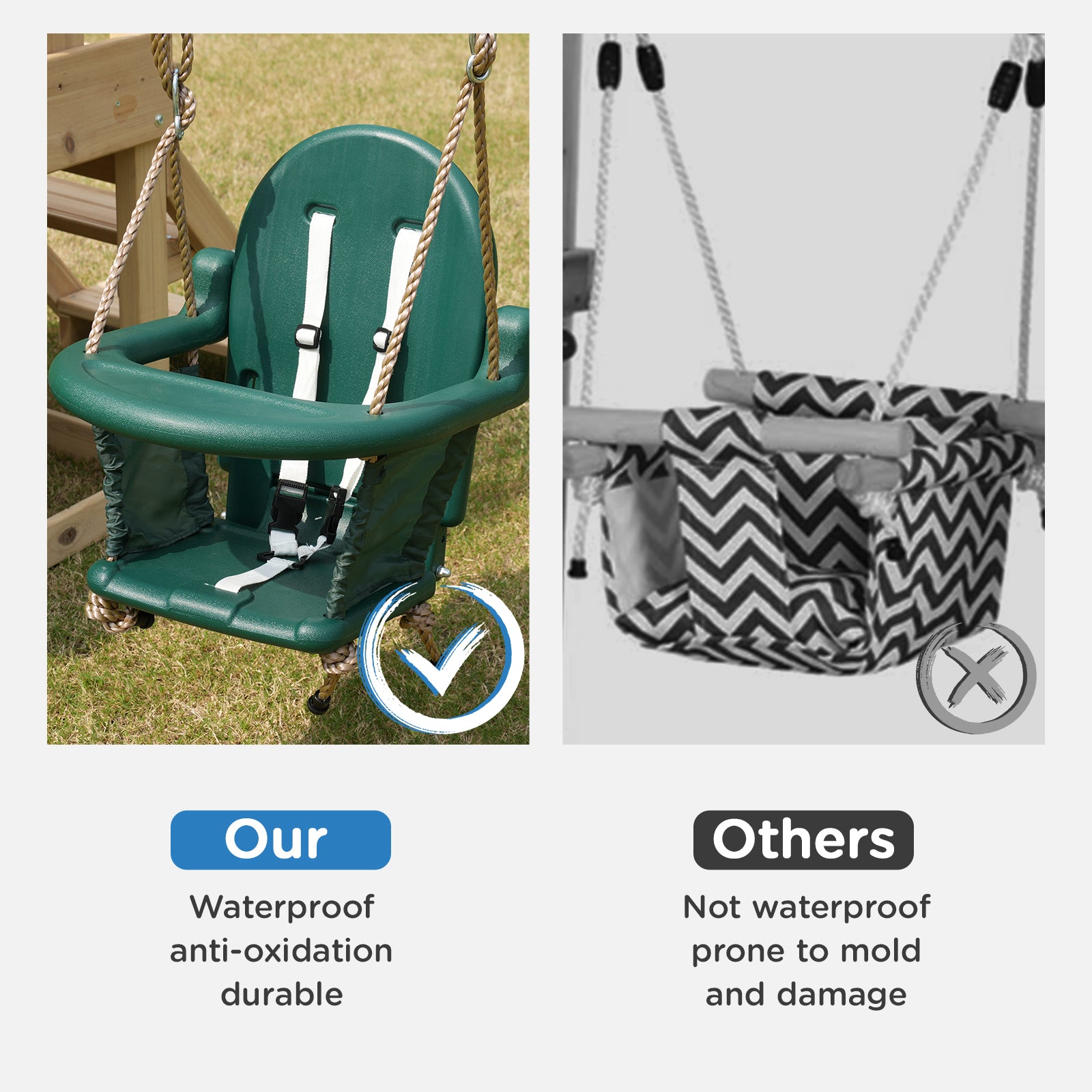 Dynamic Sports Arabian Fox Wooden Swing Set