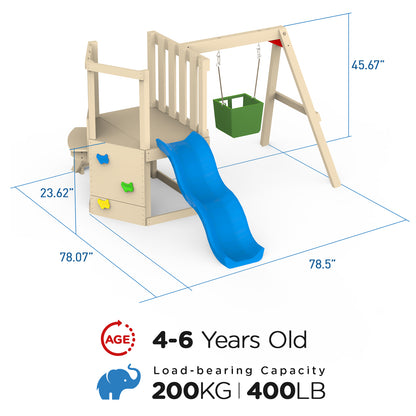 Dynamic Sports Arabian Fox Wooden Swing Set