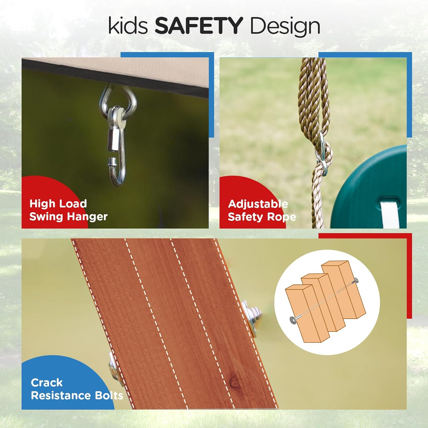 Dynamic Sports Arabian Fox Wooden Swing Set