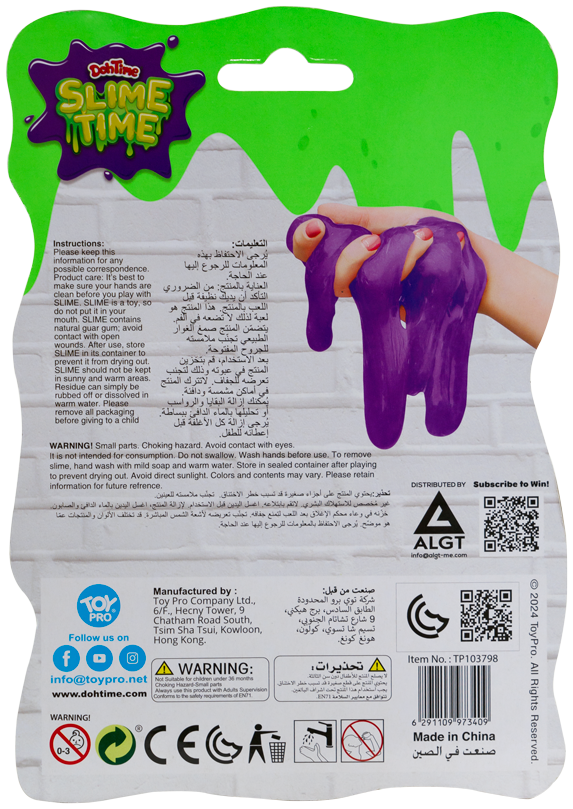 DohTime Slimetime Value Pk 1oz&3oz Slime Can