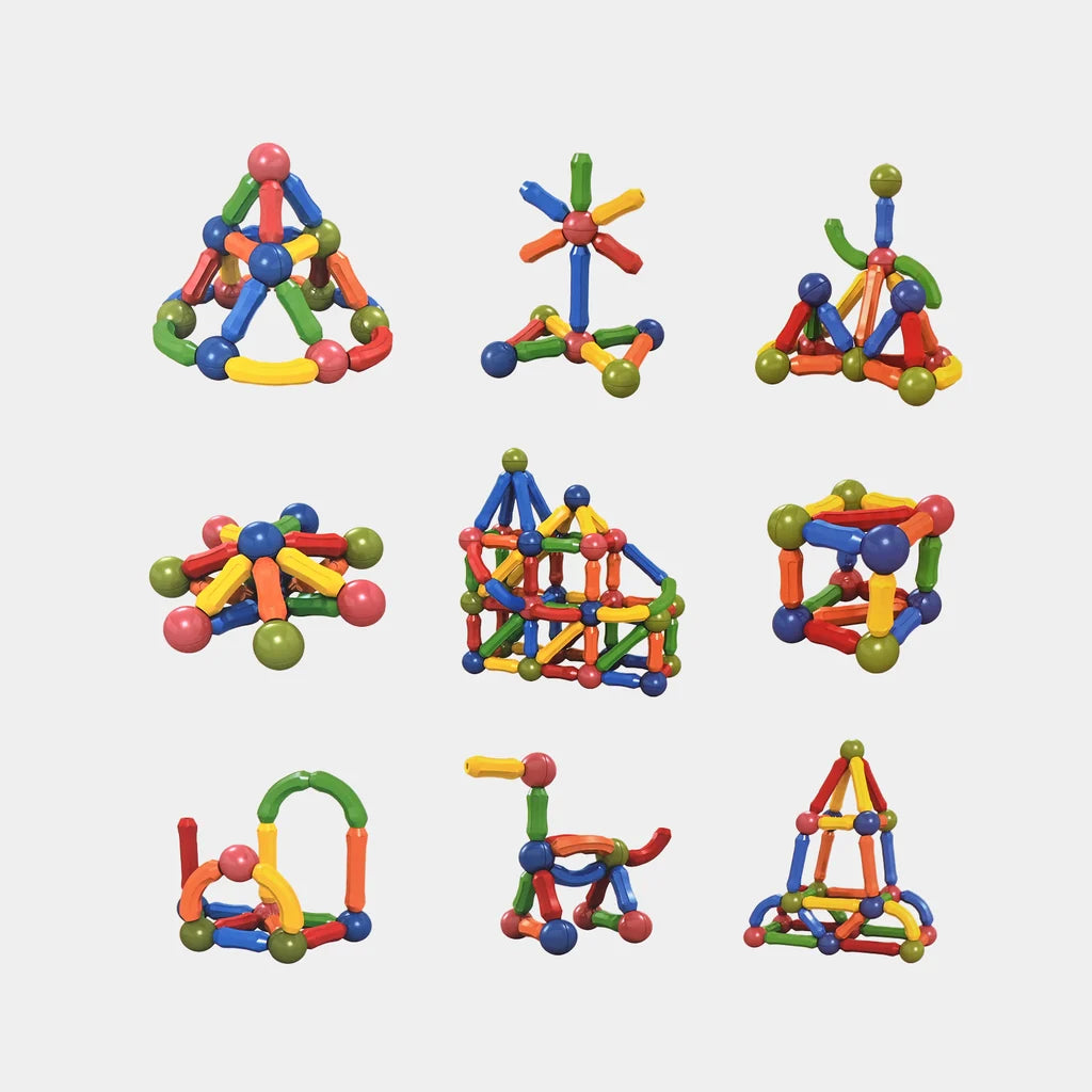 New Boy Snap Bars Magnetic Builder Set – 64 Pieces