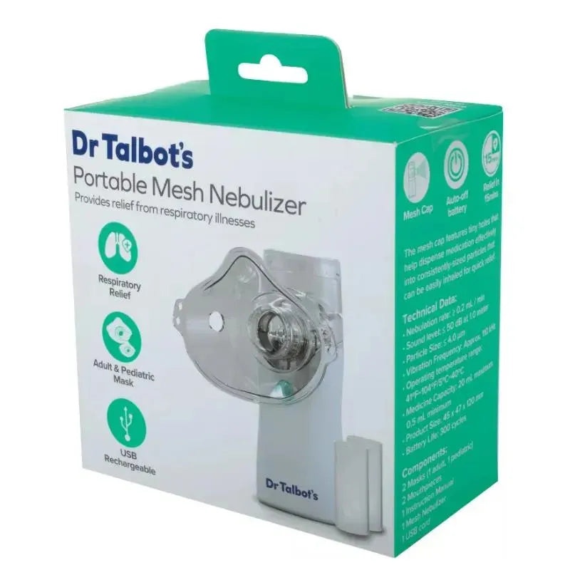 Dr. Talbot's Portable Mesh Nebulizer Rechargeable Baby & Adult Use