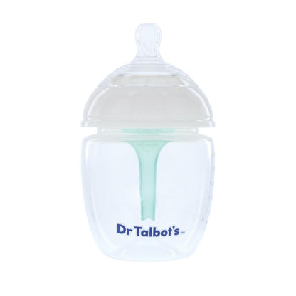 Dr. Talbot's Squeezy Silicone Anti Colic Baby Bottle With White Cap (Slow Flow, 6oz)