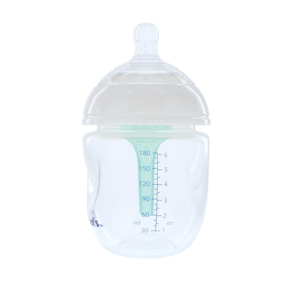 Dr. Talbot's Squeezy Silicone Anti Colic Baby Bottle With White Cap (Slow Flow, 6oz)