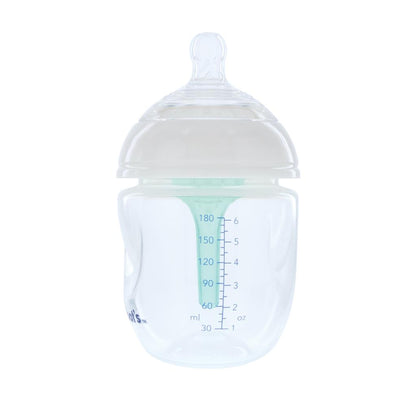 Dr. Talbot's Squeezy Silicone Anti Colic Baby Bottle With White Cap (Slow Flow, 6oz)