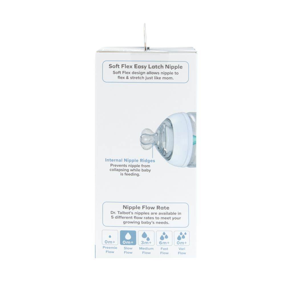 Dr. Talbot's Squeezy Silicone Anti-Colic Bottle (White, 9oz)