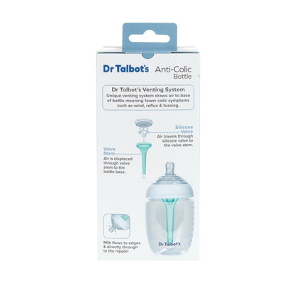 Dr. Talbot's Squeezy Silicone Anti-Colic Bottle (White, 9oz)