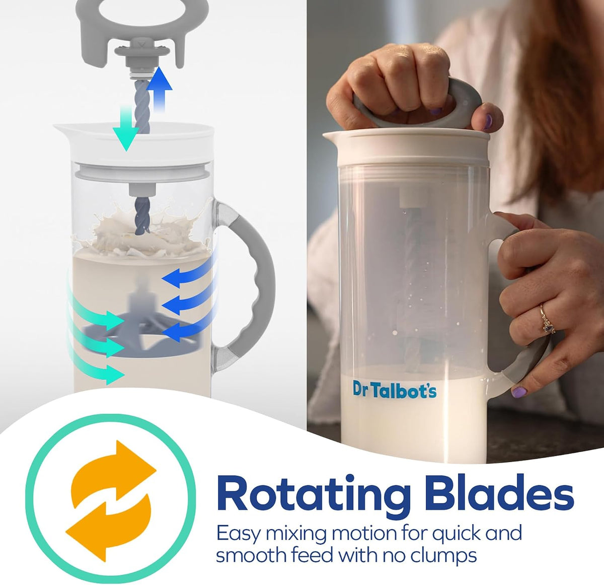 Dr. Talbot's Formula Mixer Container - Baby Formula Mixing Bottle with Storage