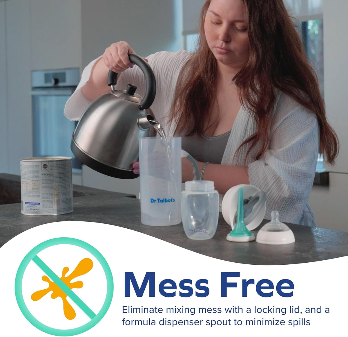 Dr. Talbot's Formula Mixer Container - Baby Formula Mixing Bottle with Storage