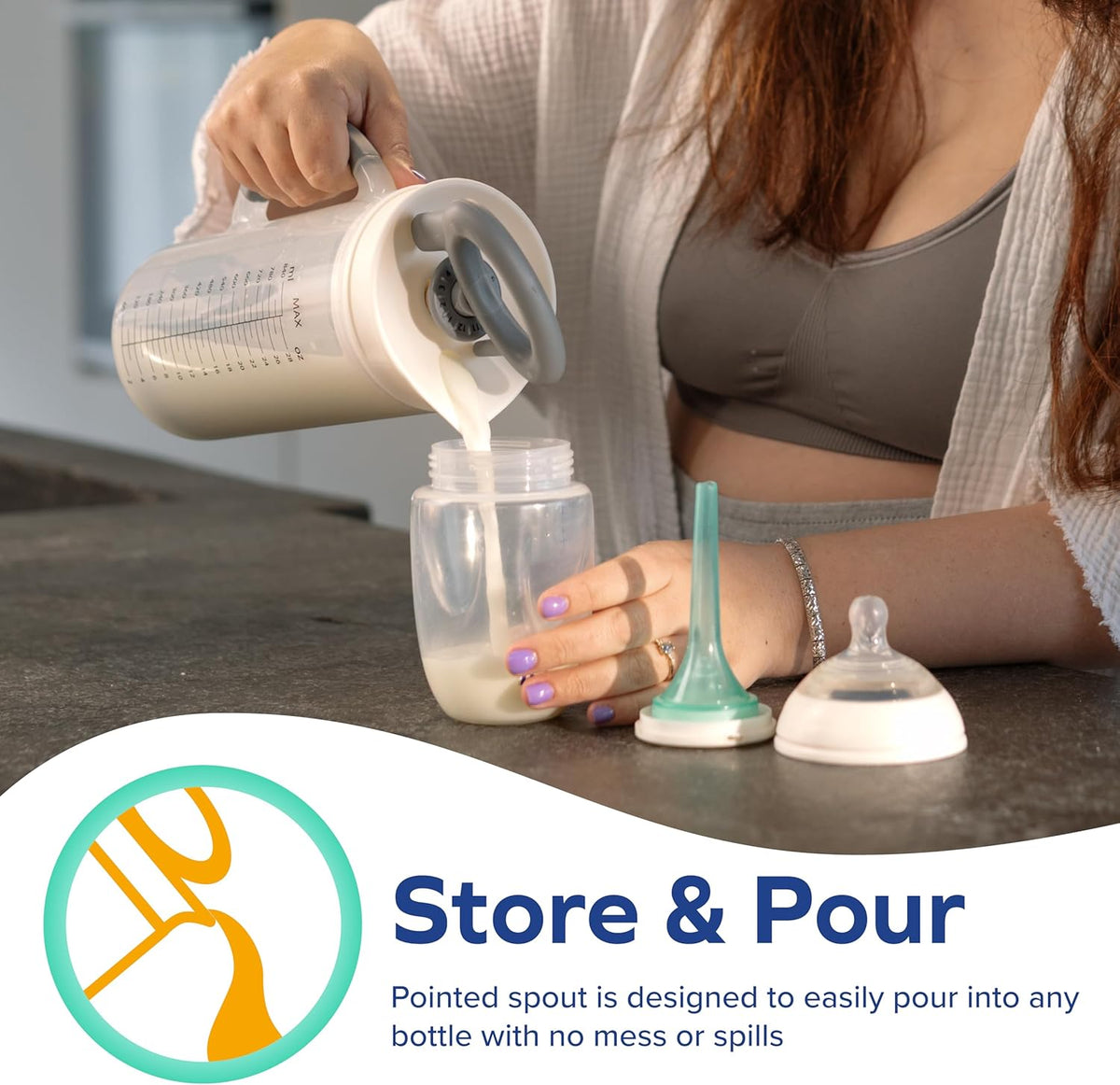 Dr. Talbot's Formula Mixer Container - Baby Formula Mixing Bottle with Storage