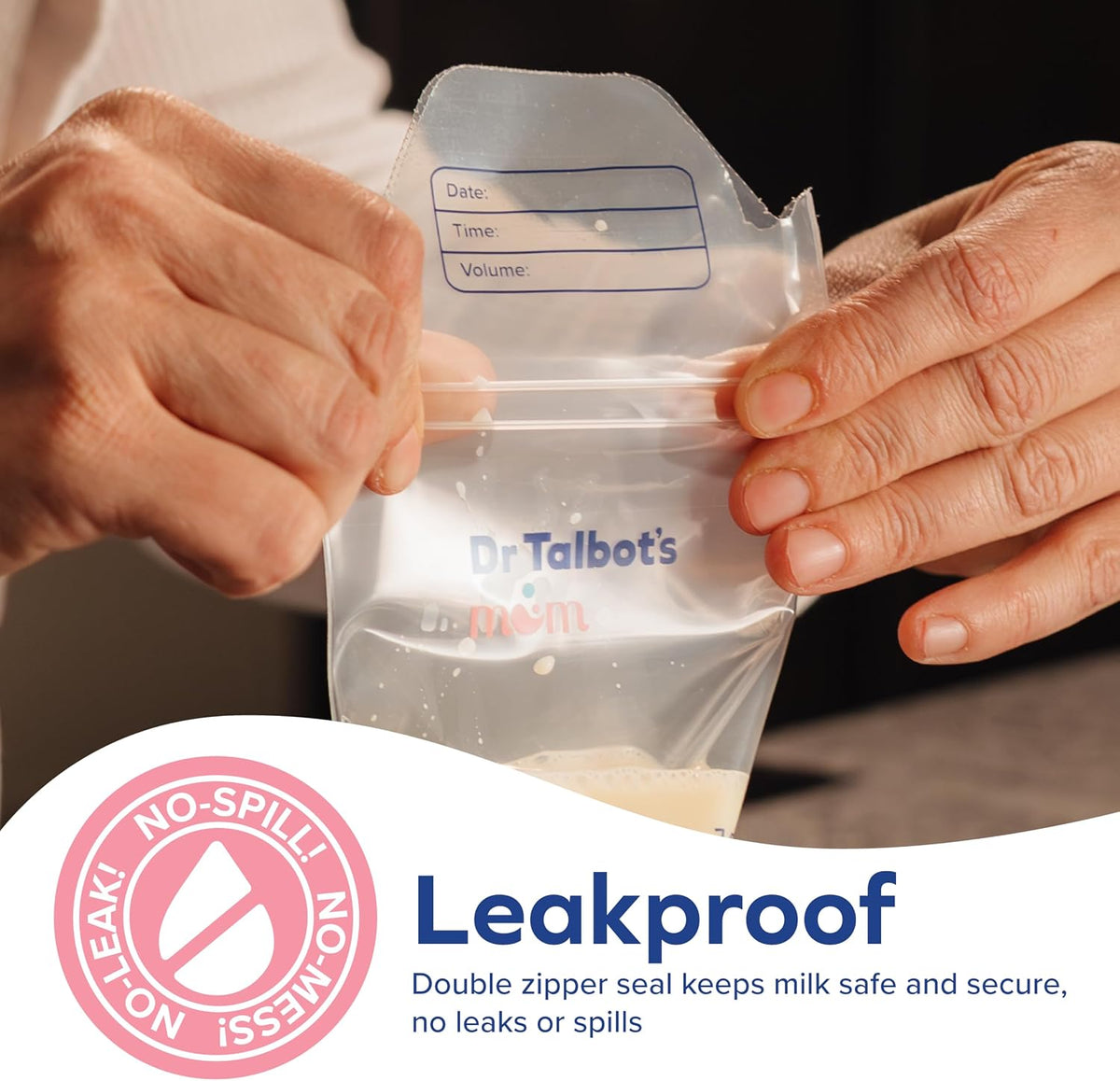 Dr. Talbot's Breast Milk Storage Bags - Leak Resistant Freezer Bags
