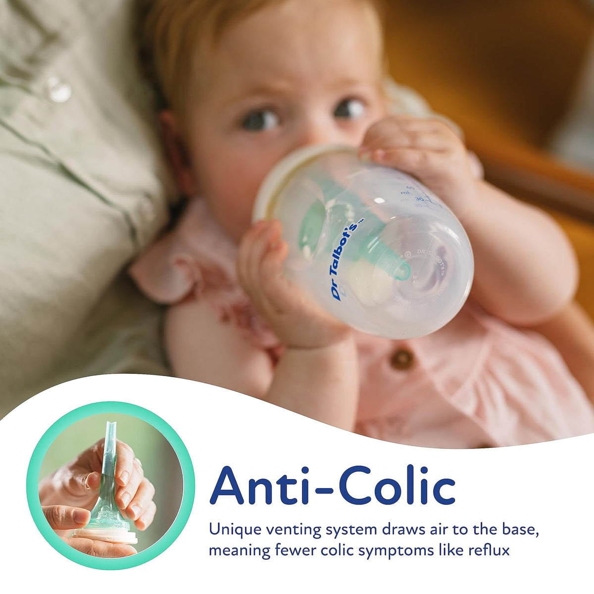 Dr. Talbot's Silicone Anti Colic Bottle (5oz, Aqua)