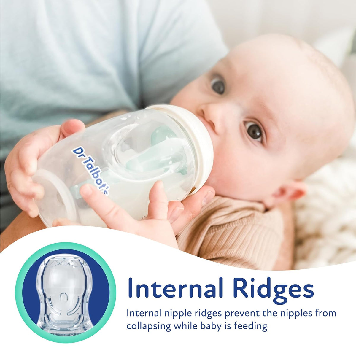 Dr. Talbot's Silicone Bottle Nipples Feeding Nipples (Medium Flow) - Pack of 2