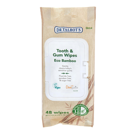 Dr. Talbot's Bamboo Tooth & Gum Wipes, Baby Oral Care, 48 Count