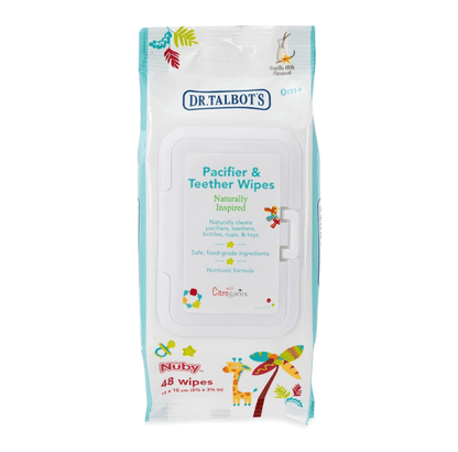 Dr. Talbot's Pacifier Wipes, Plant-Based Baby Cleaning Wipes, Travel Pack
