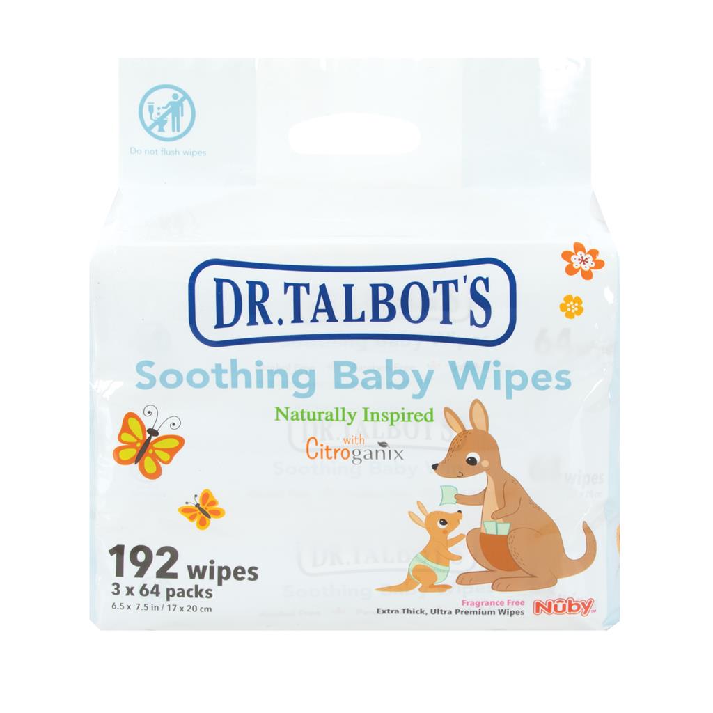 Dr. Talbot's Baby Wipes Soft Gentle Diaper Changing Wipes - Pack of 3