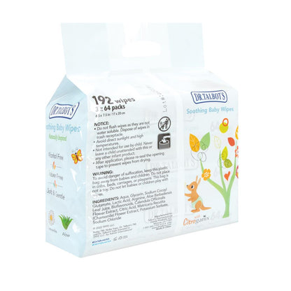 Dr. Talbot's Baby Wipes Soft Gentle Diaper Changing Wipes - Pack of 3