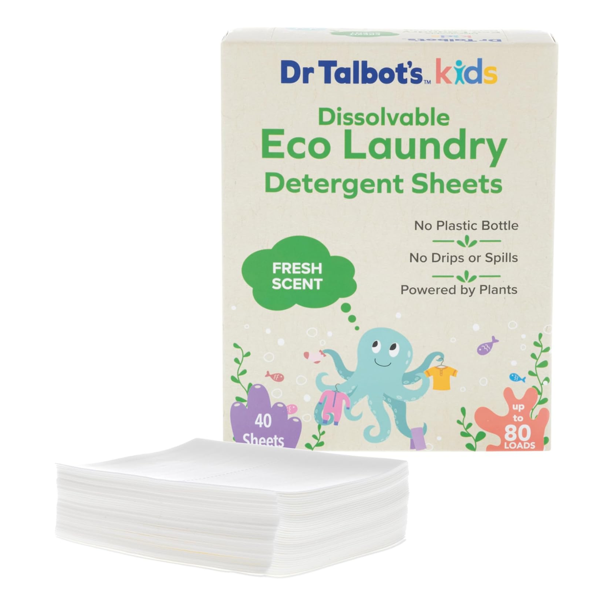 Dr. Talbot's Baby Laundry Detergent Sheets - Unscented Gentle Formula