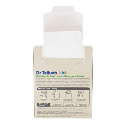Dr. Talbot's Baby Laundry Detergent Sheets - Unscented Gentle Formula