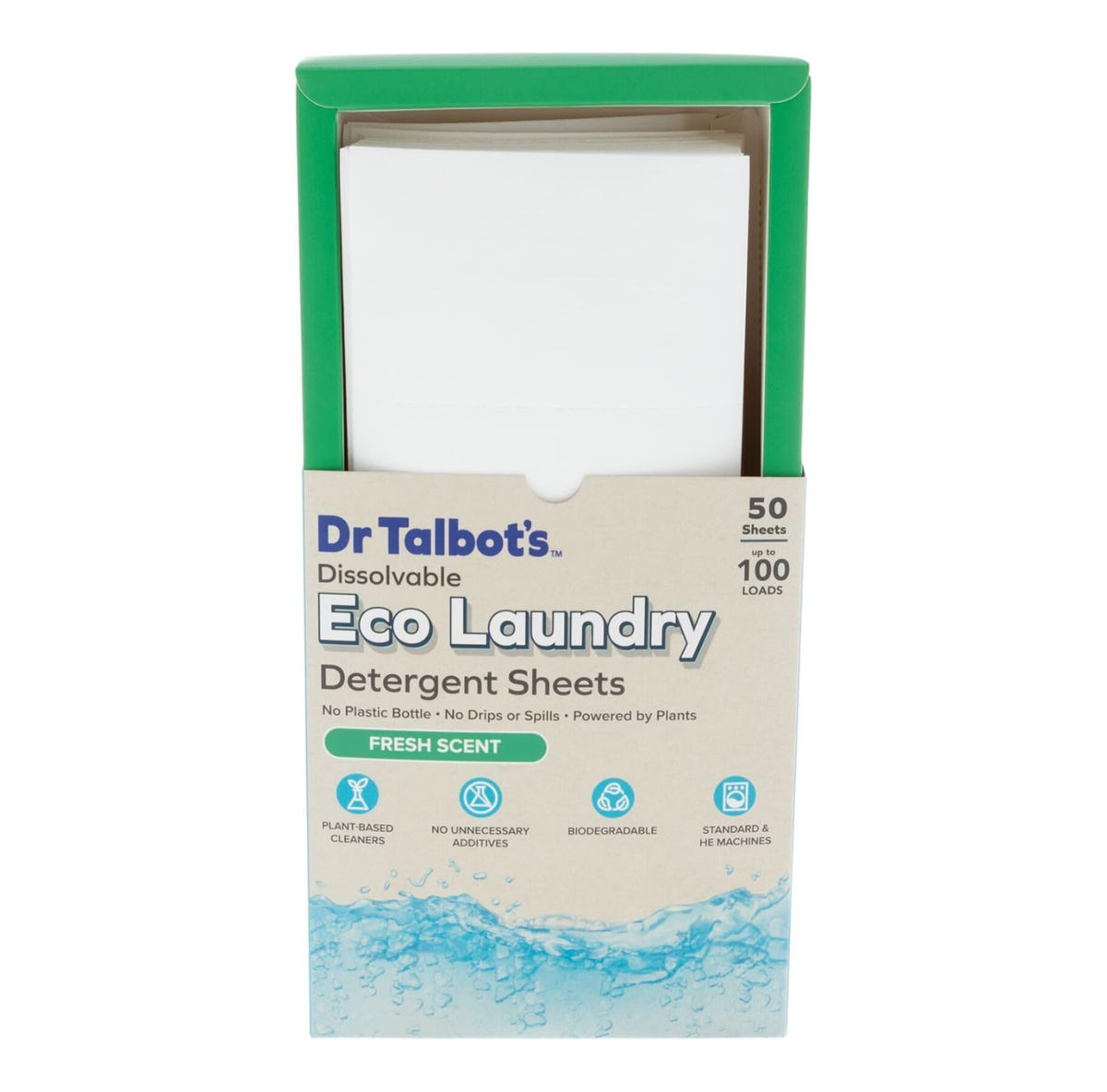 Dr. Talbot's Laundry Detergent Sheets - Fresh Scent Plant Based Formula