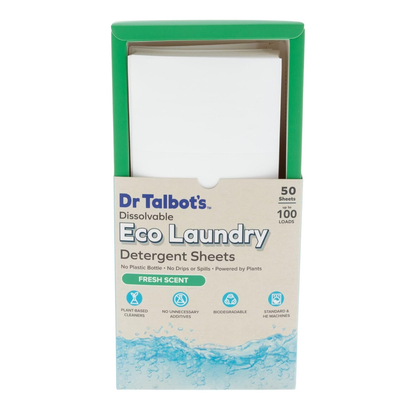 Dr. Talbot's Laundry Detergent Sheets - Fresh Scent Plant Based Formula