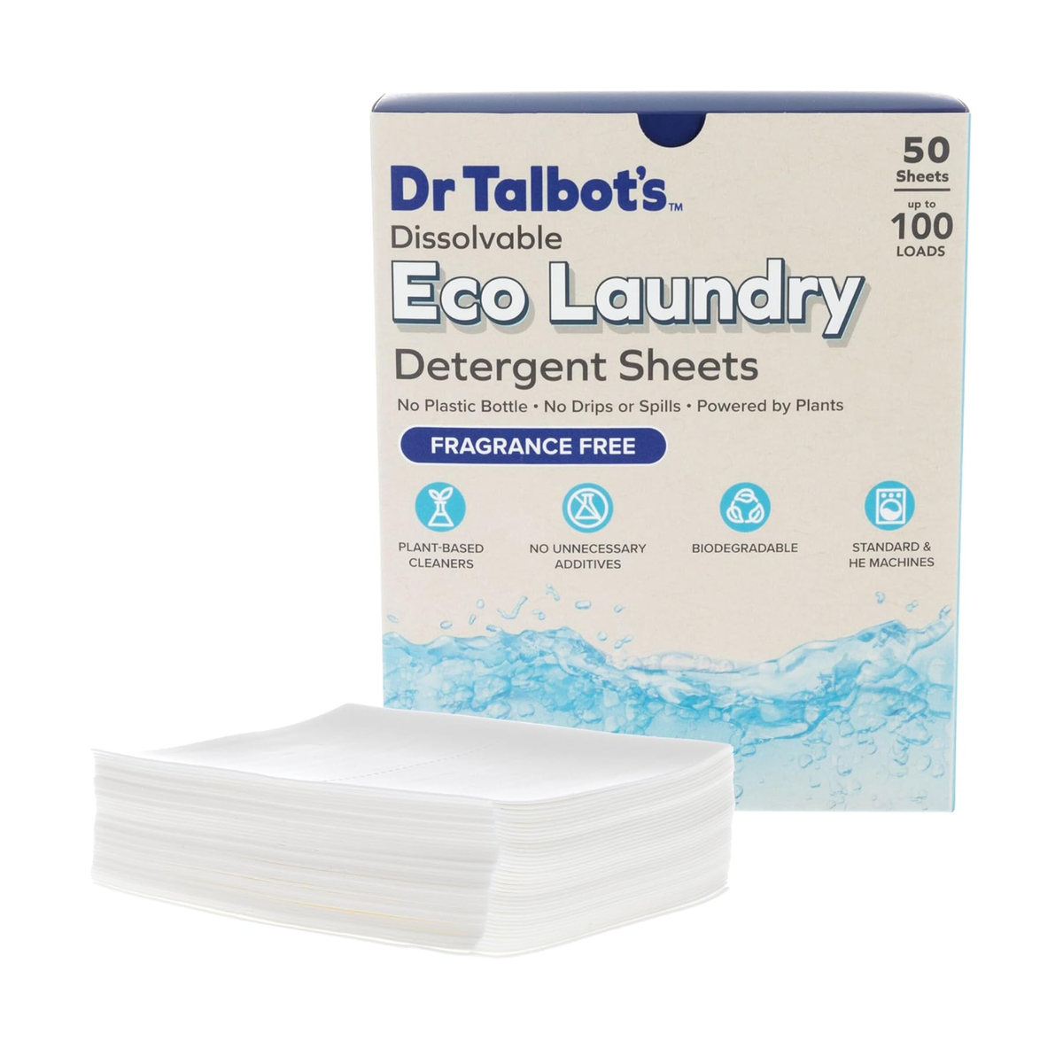 Dr. Talbot's Laundry Detergent Sheets - Unscented Plant Based Formula
