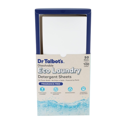 Dr. Talbot's Laundry Detergent Sheets - Unscented Plant Based Formula