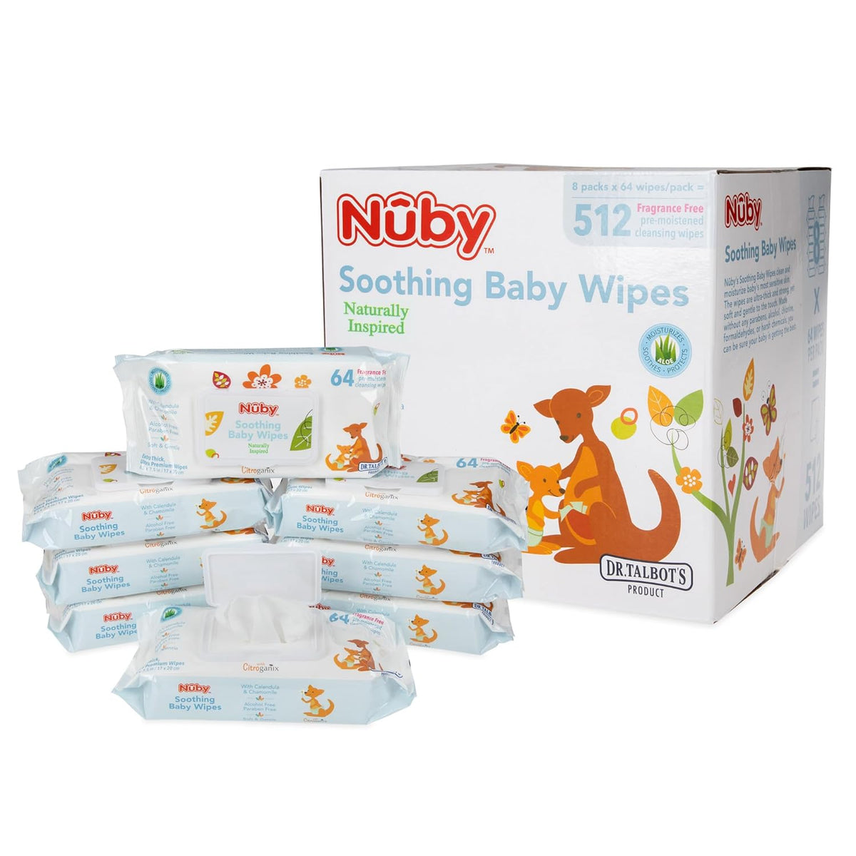 Dr. Talbot's Baby Wipes Value Bundle Sensitive Skin Wipes - Pack of 8