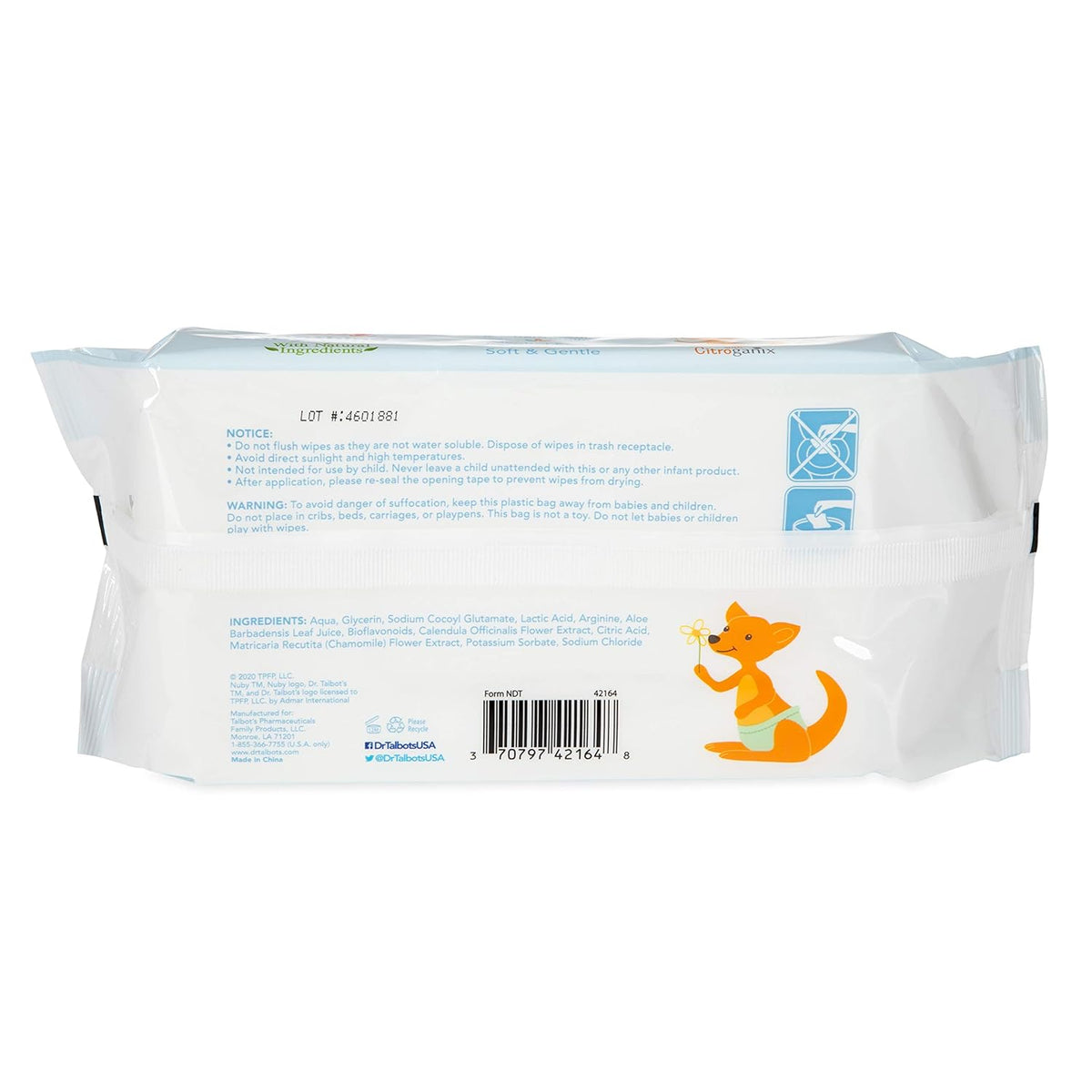 Dr. Talbot's Baby Wipes Value Bundle Sensitive Skin Wipes - Pack of 8