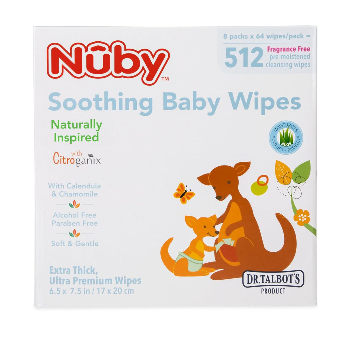 Dr. Talbot's Baby Wipes Value Bundle Sensitive Skin Wipes - Pack of 8