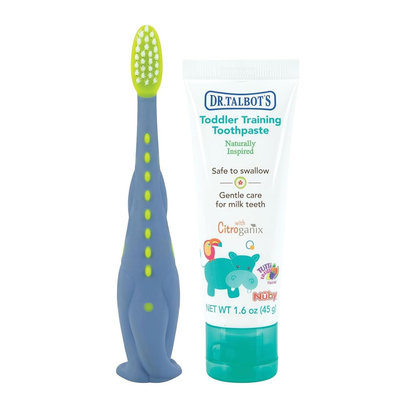 Dr. Talbot's Toddler Toothpaste & Animal Toothbrush Set, Fluoride-Free