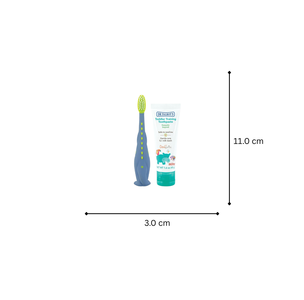 Dr. Talbot's Toddler Toothpaste & Animal Toothbrush Set, Fluoride-Free