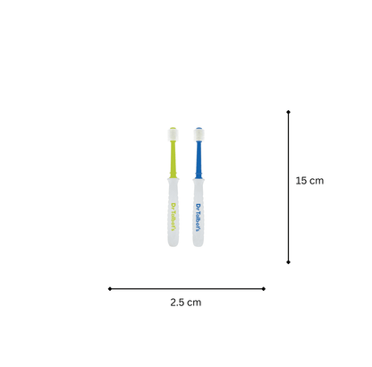 Dr. Talbot's 360° Baby Toothbrush Set, Soft Bristles (Blue & Green) - Pack of 2