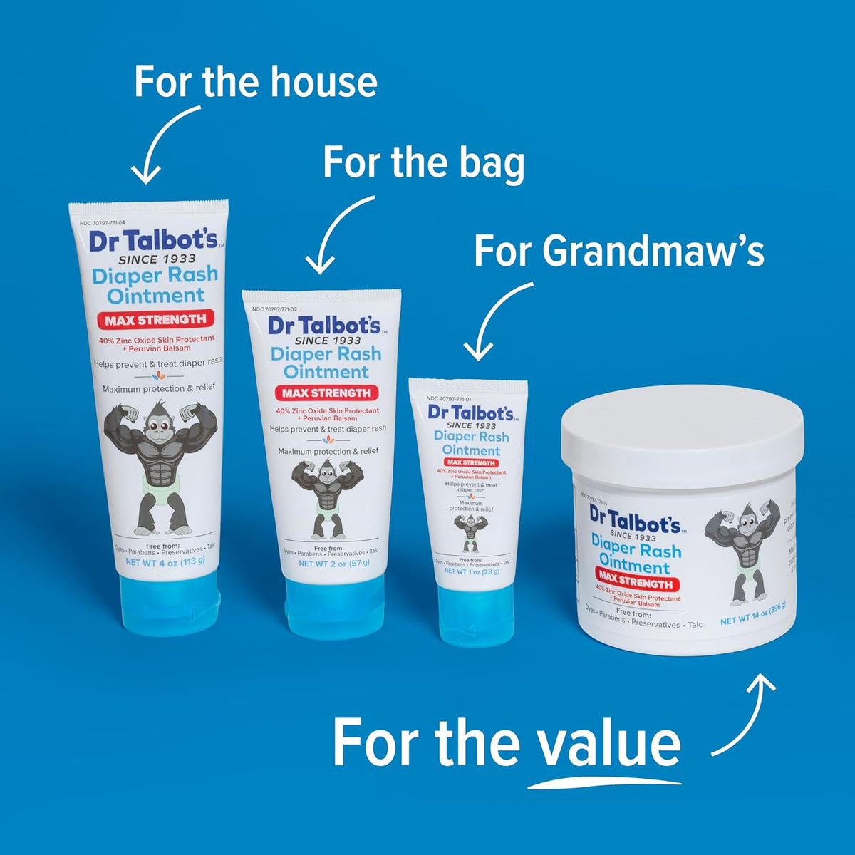 Dr. Talbot's Maximum Strength Diaper Rash Ointment, Baby Skin Care