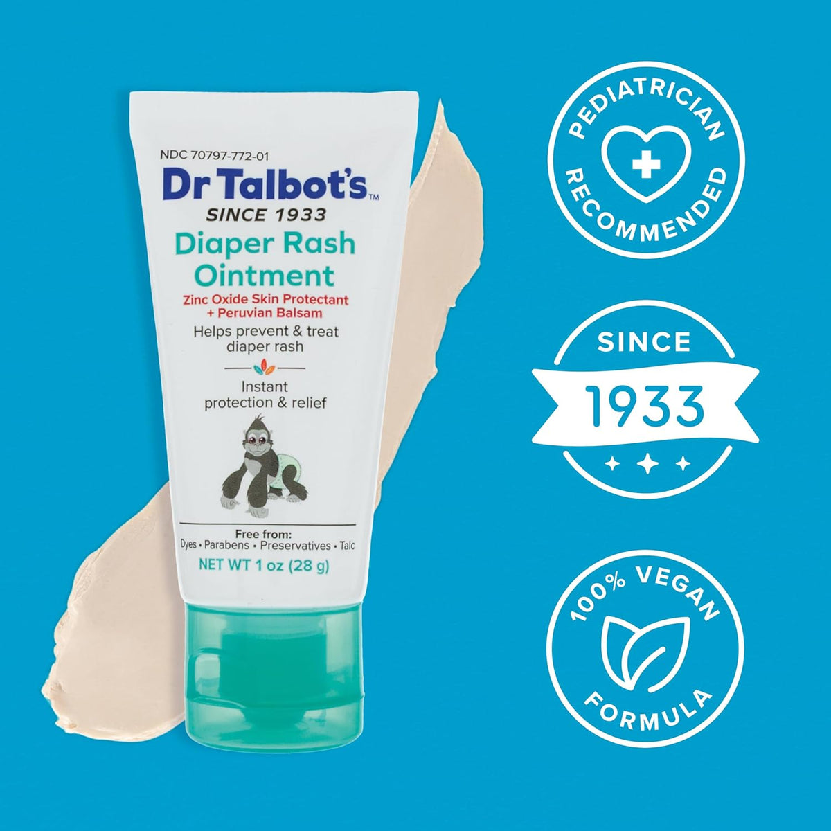 Dr. Talbot's Diaper Rash Ointment, Baby Skin Protection Cream