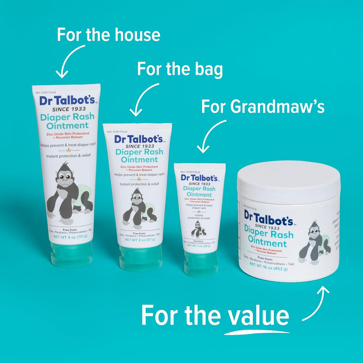 Dr. Talbot's Diaper Rash Ointment, Baby Skin Protection Cream