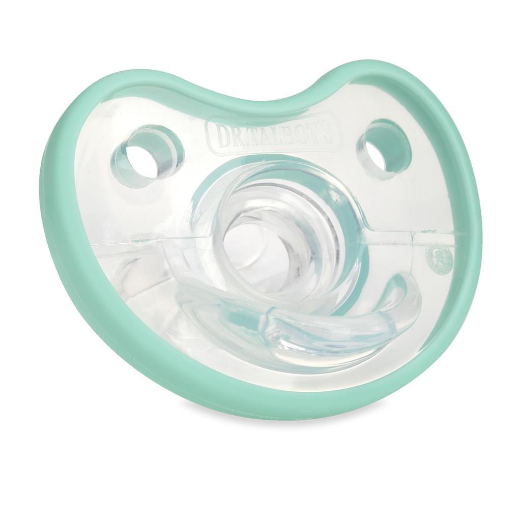 Dr. Talbot's Flat Orthodontic Pacifiers (Aqua & Pink, Small, 0-6m)