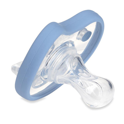 Dr. Talbot's Flat Orthodontic Pacifiers (Blue & Grey, Medium, 0-6m)