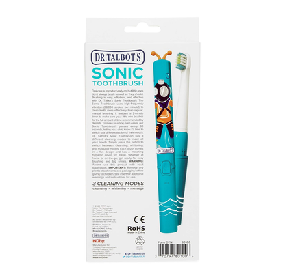 Dr. Talbot's Kids Sonic Toothbrush, Scuba Diver Design, Soft Bristles