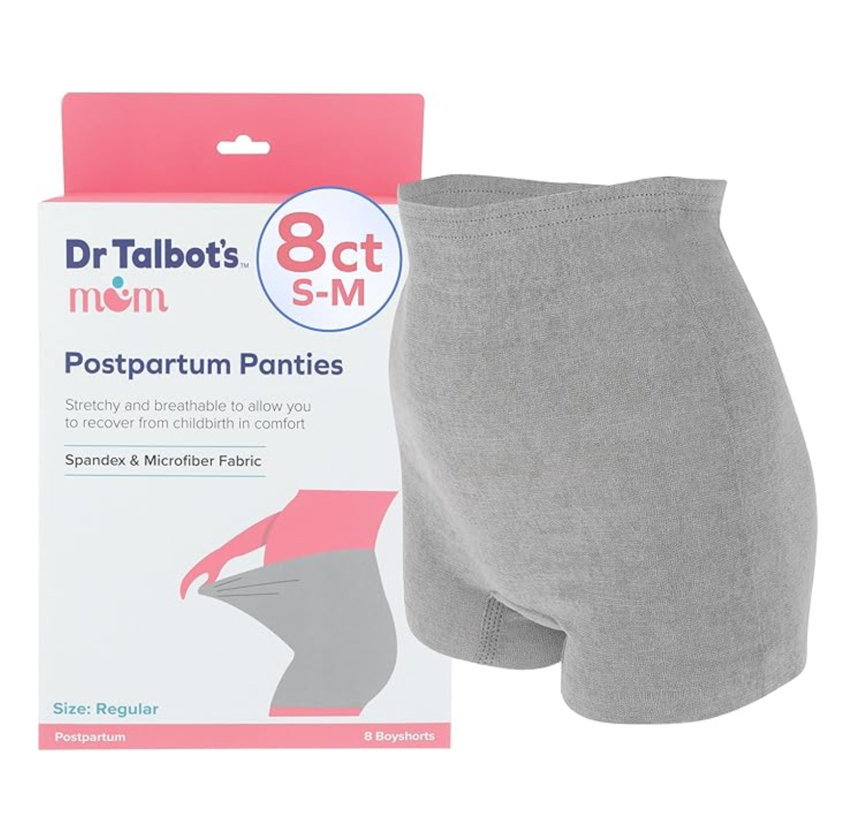 Dr. Talbot's Postpartum Disposable Underwear, Regular, 8-Pack