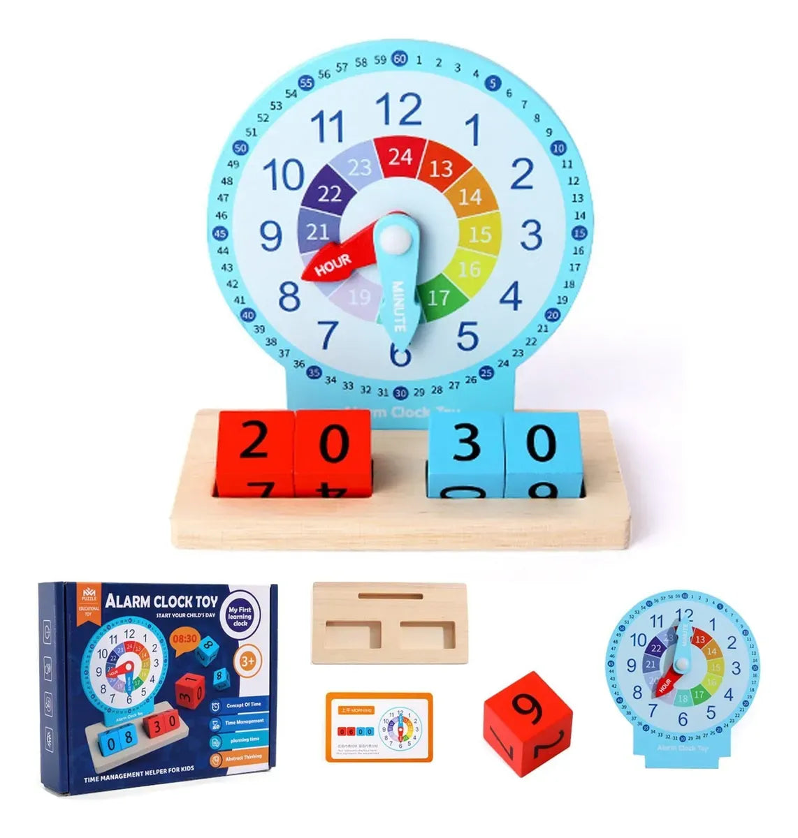 Xin Miao Teaching Wooden Clock Activities Set